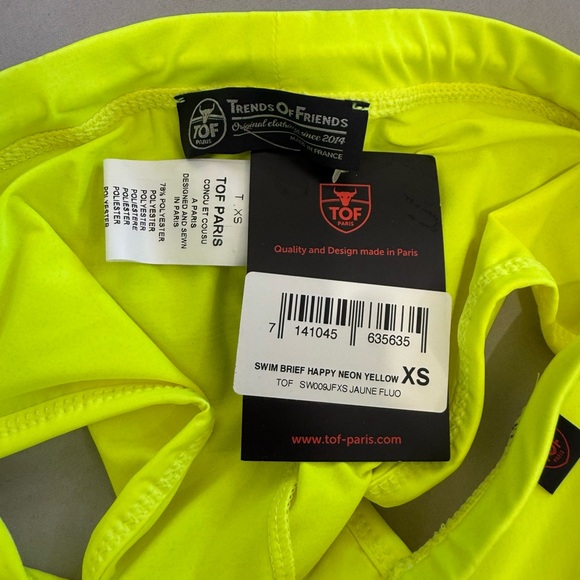 Vibrant Yellow Swim Trunks with Adjustable Fit - Picture 3 of 3